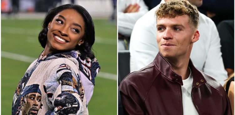 Simone Biles et Léon Marchand